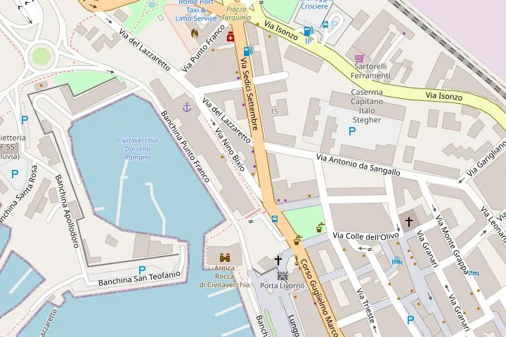 Mappa: A casa mia in Via XVI Settembre, vicino al porto di Civitavecchia